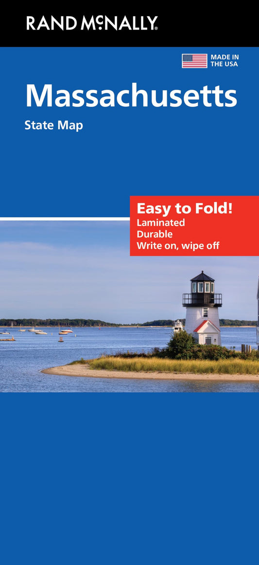 Rand McNally Easy to Fold: Massachusetts State Laminated Map