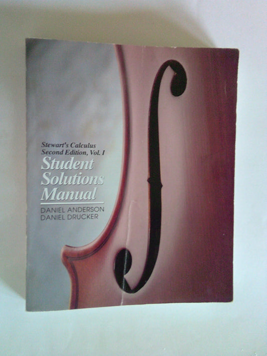 Student solutions manual, Stewart's calculus, second edition