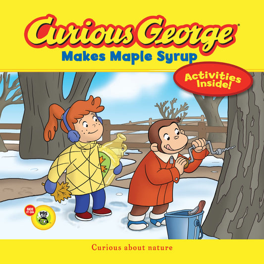 Curious George Makes Maple Syrup (CGTV 8x8): A Winter and Holiday Book for Kids - 7299