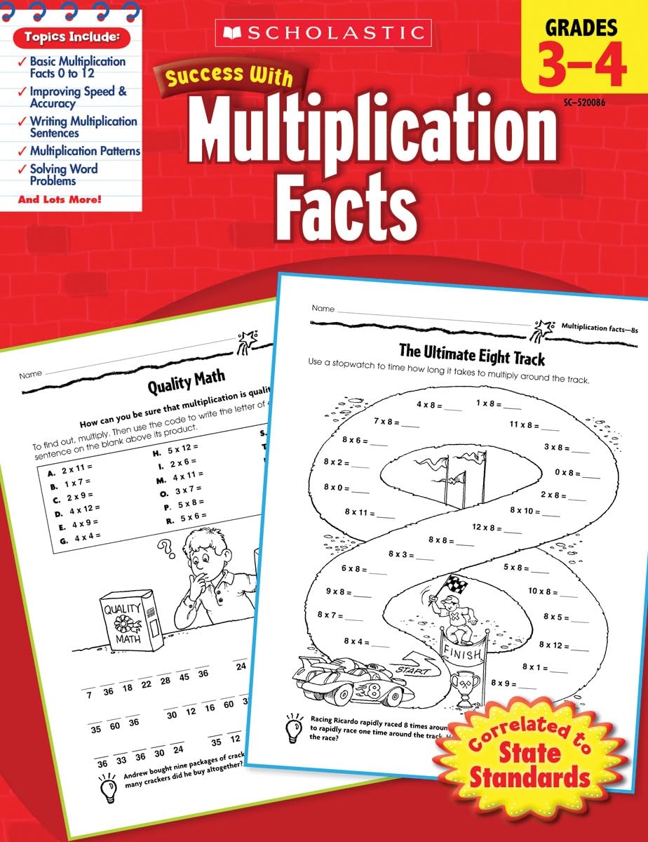 Scholastic Success With Multiplication Facts: Grades 3–4 Workbook