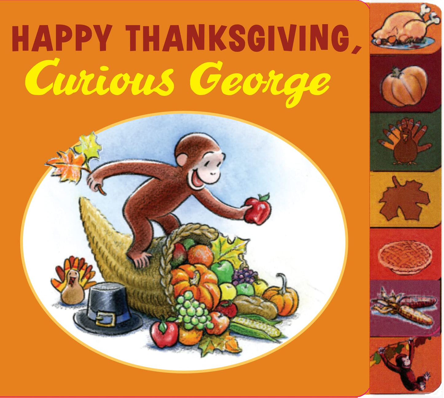 Happy Thanksgiving, Curious George tabbed board book - 4899