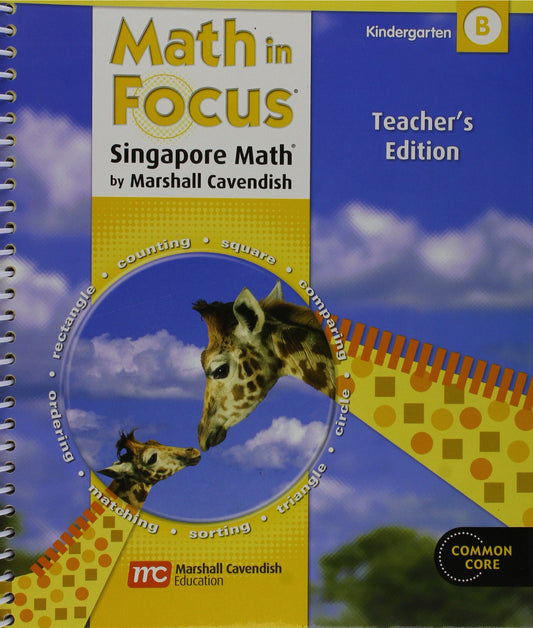 Math in Focus Singapore Math Kindergarten B
