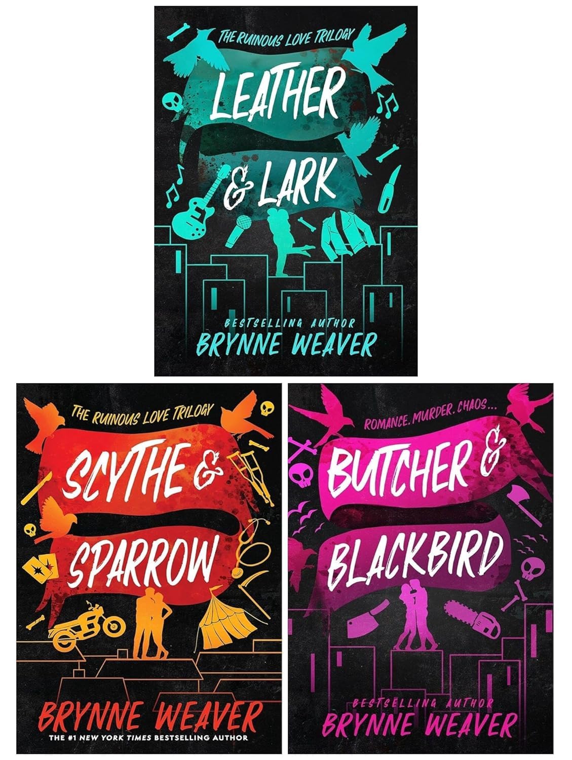 The Ruinous Love Trilogy 3 Books Collection Set By Brynne Weaver(Scythe & Sparrow, Leather & Lark, Butcher & Blackbird)