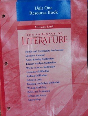 Language of Literature Resource Book Unit 1, Grade 7 - 4245