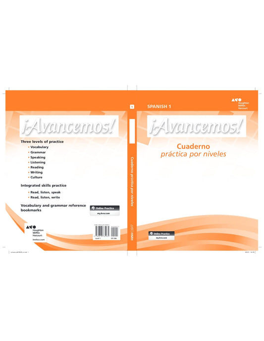 Avancemos: Cuaderno, Practica por niveles, Student Edition, Level 1