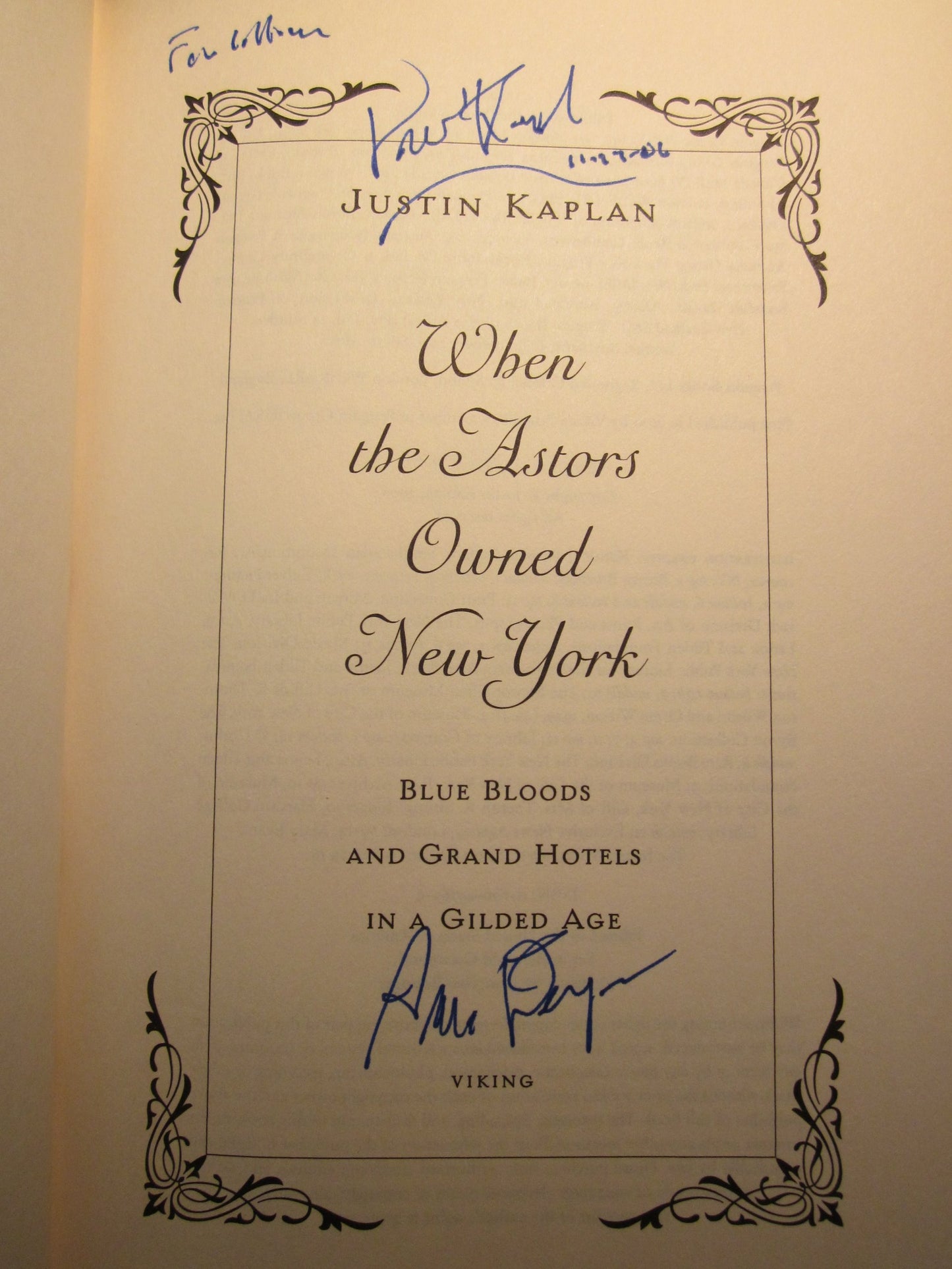 When the Astors Owned New York: Blue Bloods and Grand Hotels in a Gilded Age - 6070
