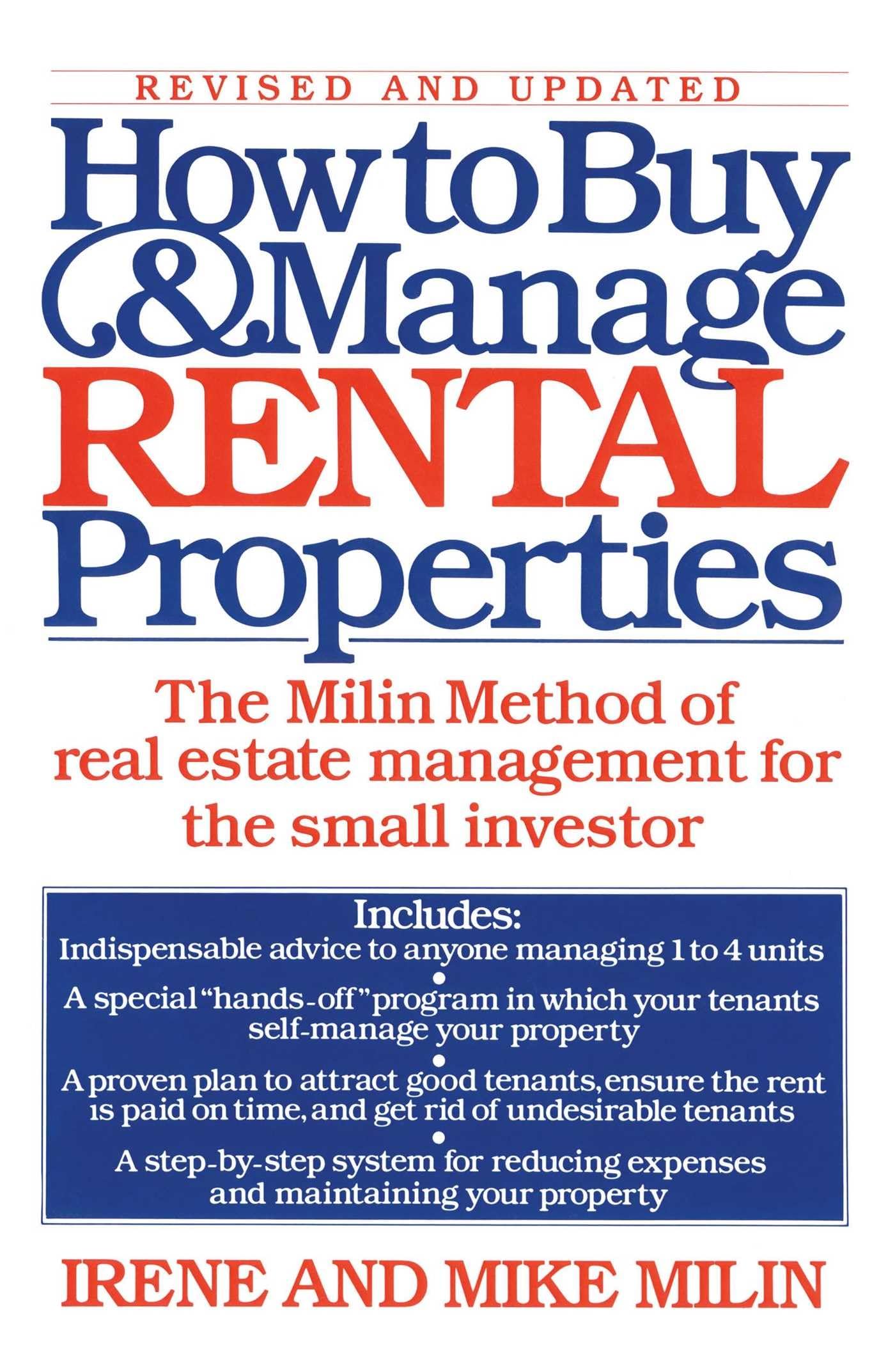 How to Buy and Manage Rental Properties: The Milin Method of Real Estate Management for the Small Investor - 9174
