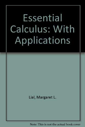 Essential Calculus: With Applications - 6014