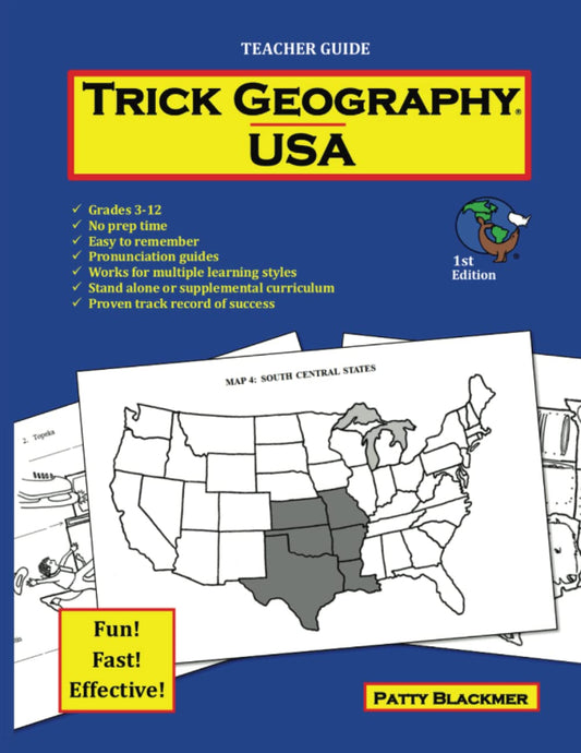 Trick Geography: USA--Teacher Guide: Making things what they're not so you remember what they are! - 8373