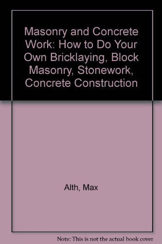 Masonry and Concrete Work