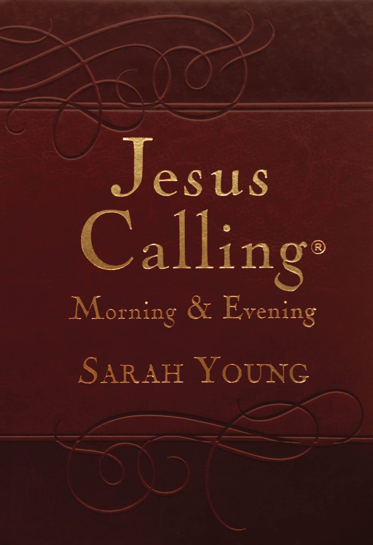 Jesus Calling Morning and Evening, Brown Leathersoft Hardcover, with Scripture References: Yearlong Guide to Inner Peace and Spiritual Growth (A 365-Day Devotional)