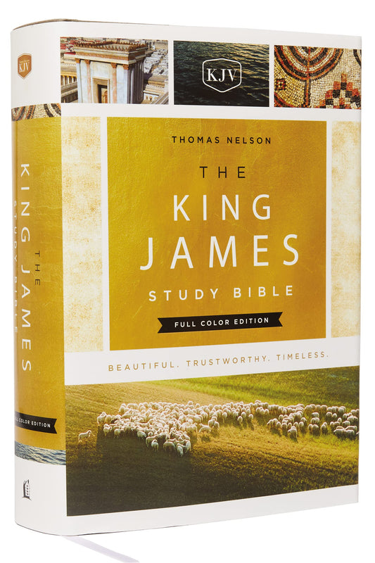 KJV, The King James Study Bible, Full-Color Edition, Cloth-bound Hardcover, Red Letter: KJV Holy Bible