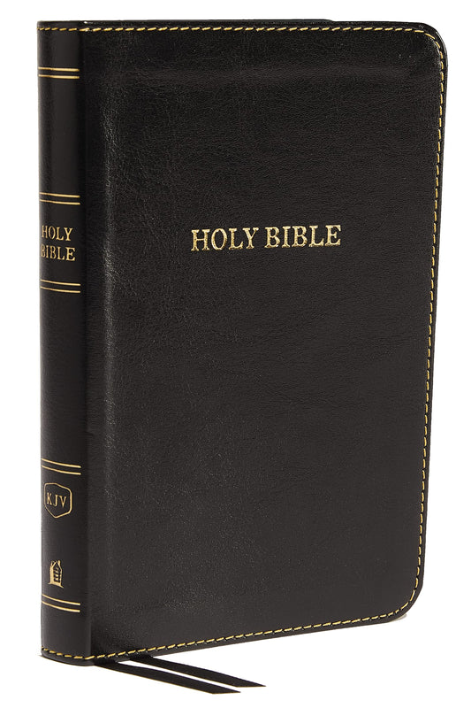 KJV Holy Bible: Compact Thinline, Black Leathersoft, Red Letter, Comfort Print: King James Version