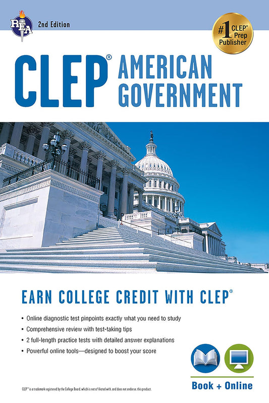 CLEP® American Government Book + Online (CLEP Test Preparation)