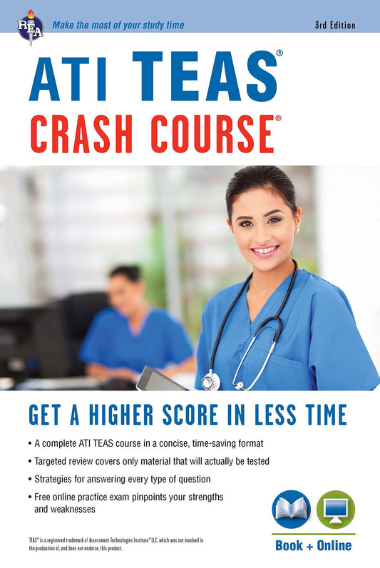 ATI TEAS Crash Course® Book + Online: Get a Higher Score in Less Time (Nursing Test Prep) - 7527