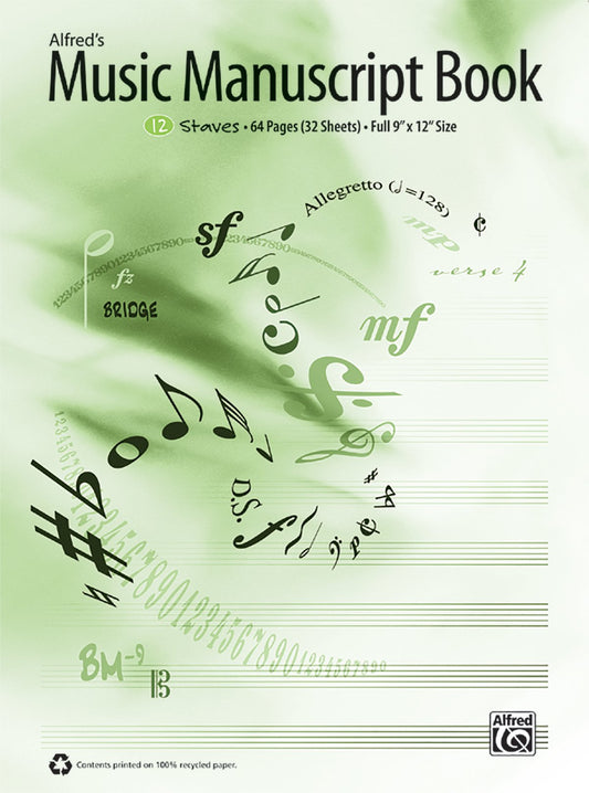 Alfred's Music Manuscript Book: 12-Stave - 7812