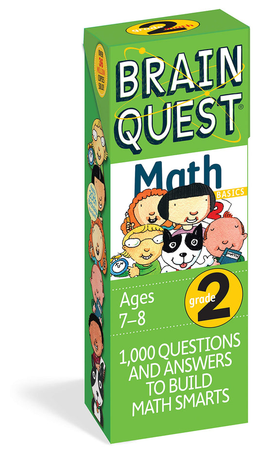 Brain Quest 2nd Grade Math Q&A Cards: 1000 Questions and Answers to Challenge the Mind. Curriculum-based! Teacher-approved! (Brain Quest Smart Cards)