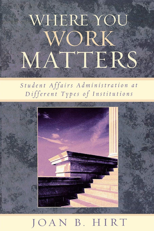 Where You Work Matters: Student Affairs Administration at Different Types of Institutions (American College Personnel Association)