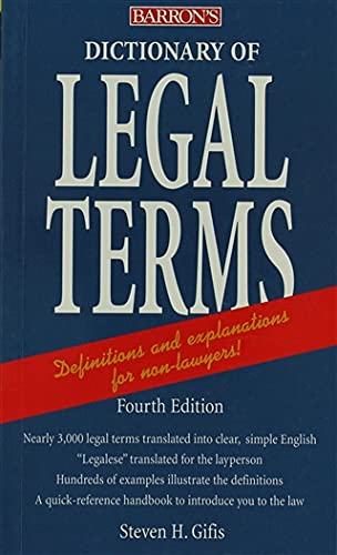 Dictionary of Legal Terms: A Simplified Guide to the Language of Law