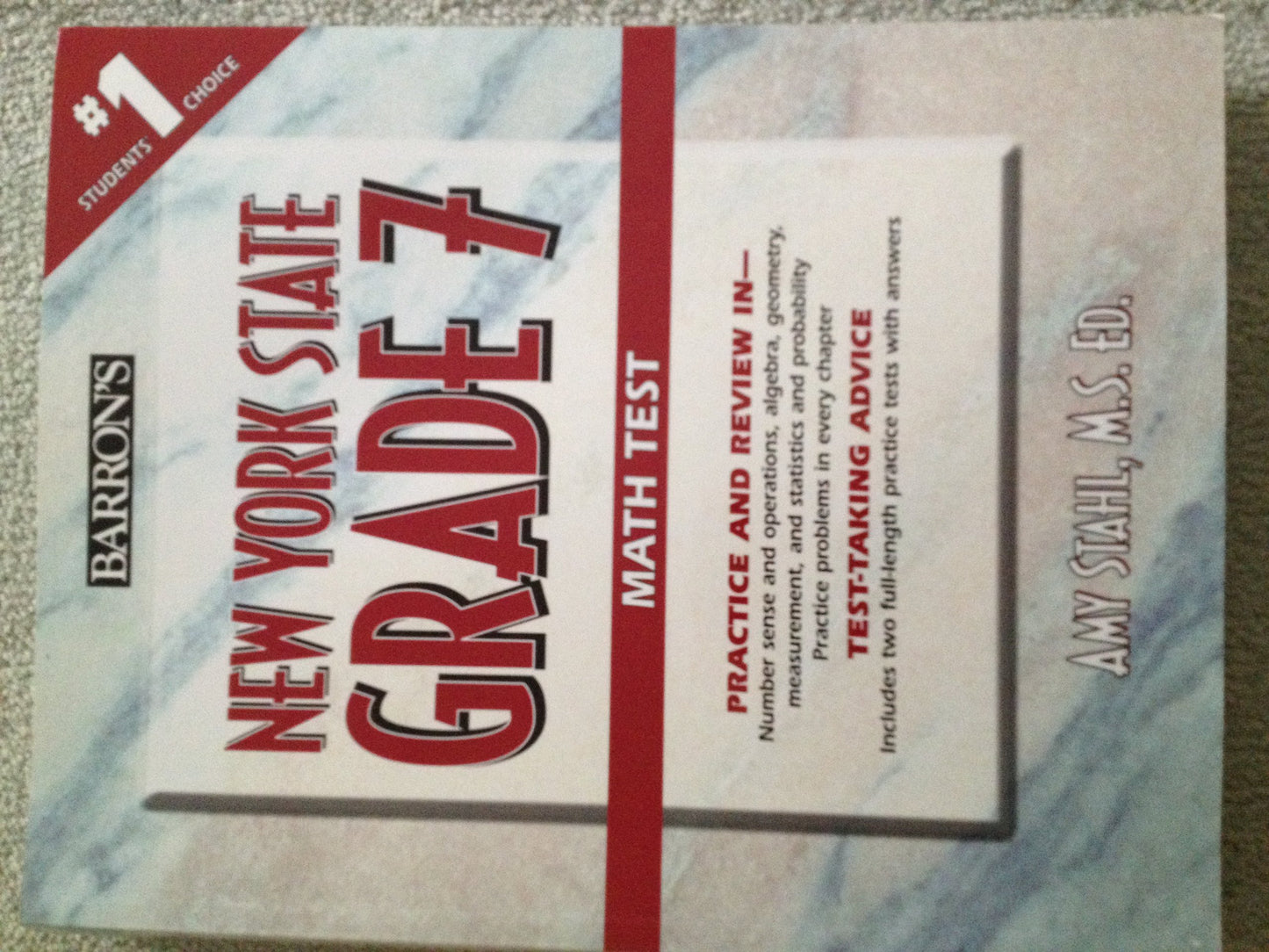 Barron's New York State Grade 7 Math Test - 8564