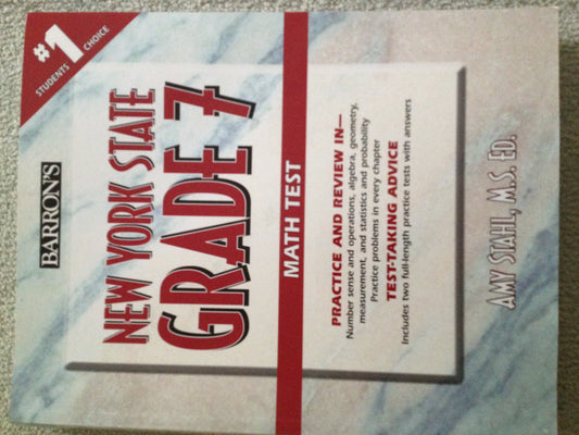Barron's New York State Grade 7 Math Test - 8564