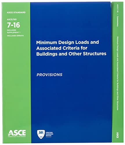 Minimum Design Loads and Associated Criteria for Buildings and Other Structures (ASCE Standard - ASCE/SEI 7-16) Provisions and Commentary 2-book set - 5642