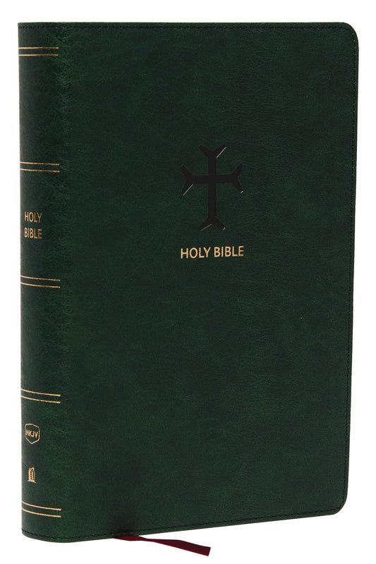 NKJV, End-of-Verse Reference Bible, Personal Size Large Print, Leathersoft, Green, Red Letter, Comfort Print: Holy Bible, New King James Version - 3511