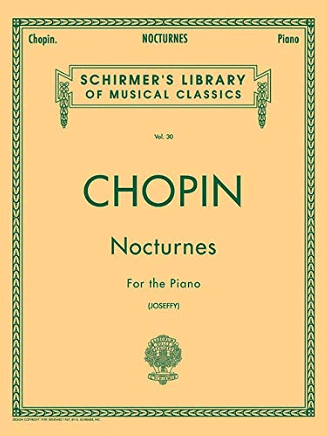 Nocturnes For the Piano (Schirmer's Library of Musical Classics, Vol. 30) - 9375