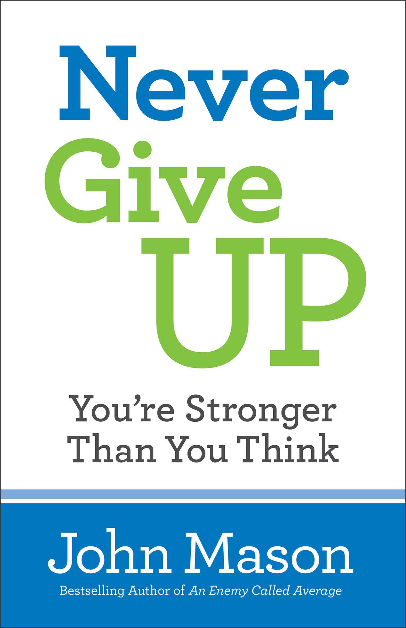 NEVER GIVE UP--YOU'RE STRONGER T