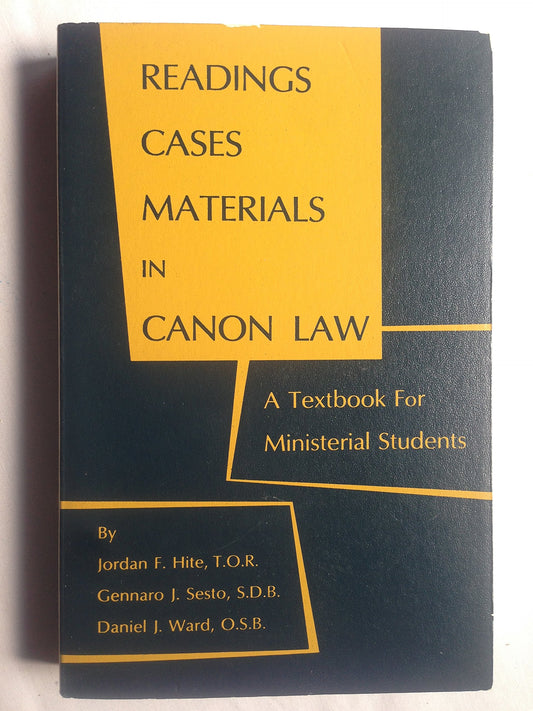 Readings, Cases, Materials in Canon Law: A Textbook for Ministerial Students - 3515