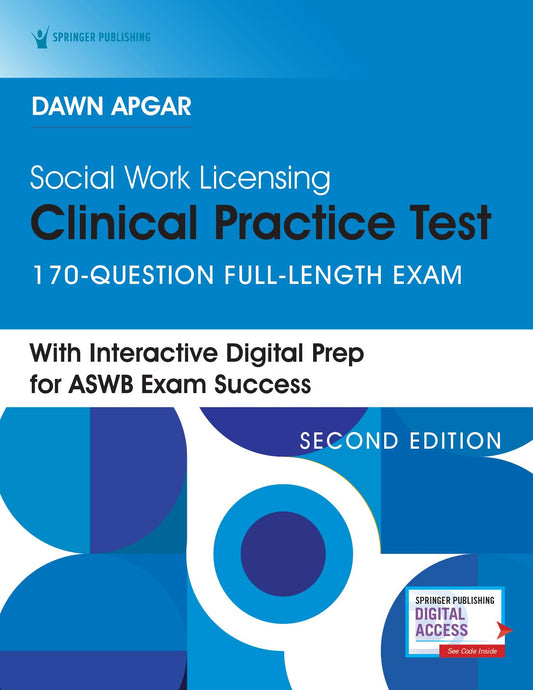 Social Work Licensing Clinical Practice Test: ASWB Full-length Practice Test with rationales from Dawn Apgar. Book + Online LCSW Exam Prep with Customized Study Plan. - 8094