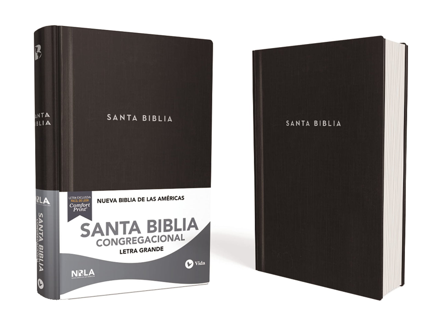 NBLA, Santa Biblia, Congregacional, Tapa dura, Negro, Comfort Print (Spanish Edition) - 5985