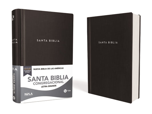 NBLA, Santa Biblia, Congregacional, Tapa dura, Negro, Comfort Print (Spanish Edition) - 5985