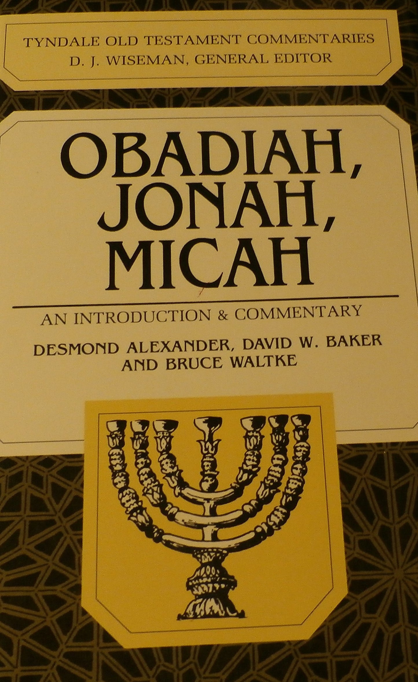 Obadiah, Jonah, Micah (Tyndale Old Testament Commentaries)