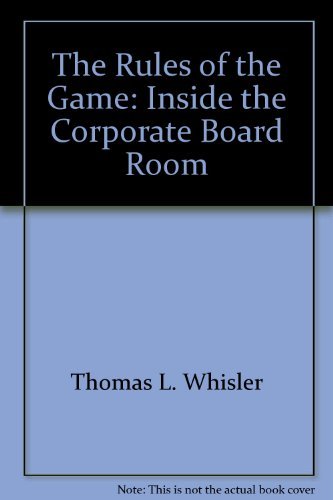 The rules of the game: Inside the corporate board room - 2972