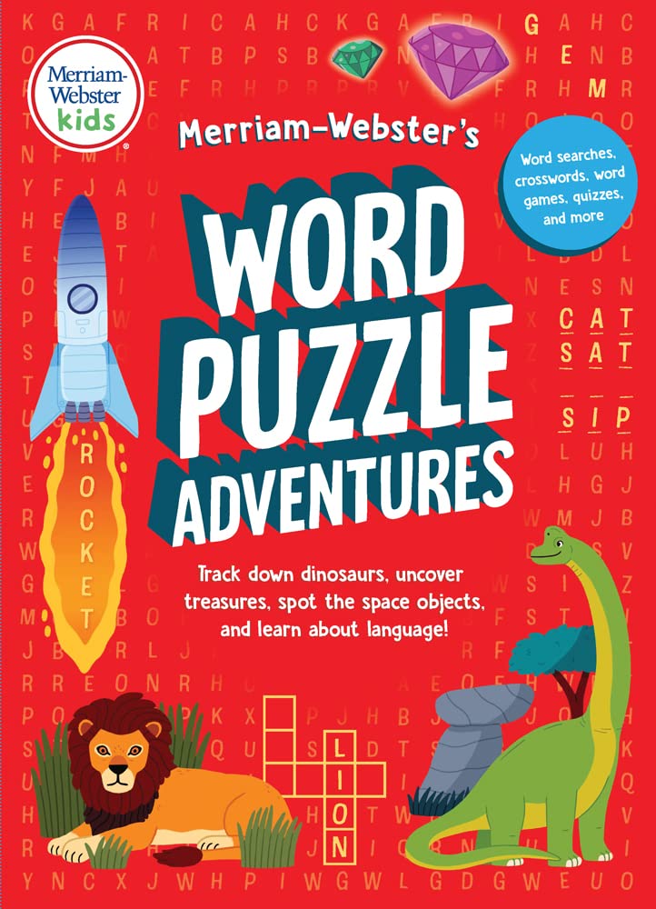 Merriam-Webster’s Word Puzzle Adventures - Activity Book for Kids - Makes a great gift! Includes: Word Searches, Crosswords, Word Games, Quizzes & More