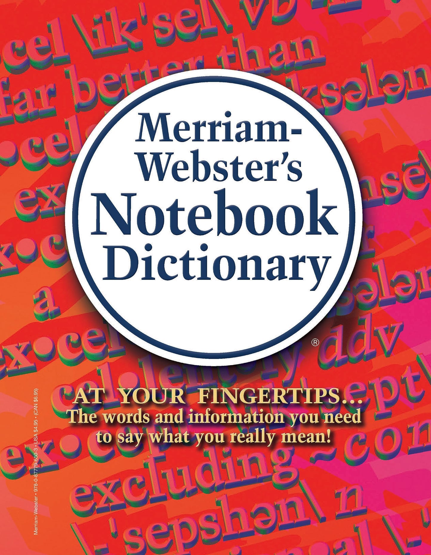 Merriam-Webster’s Notebook Dictionary - Designed for Students - Fits in a 3-ring binder