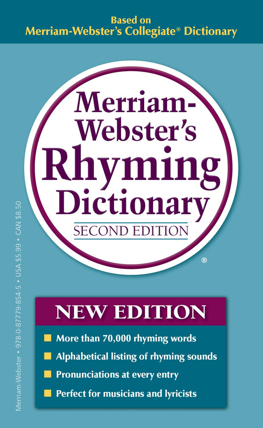 Merriam-Webster's Rhyming Dictionary, Second Edition, Mass-Market Paperback