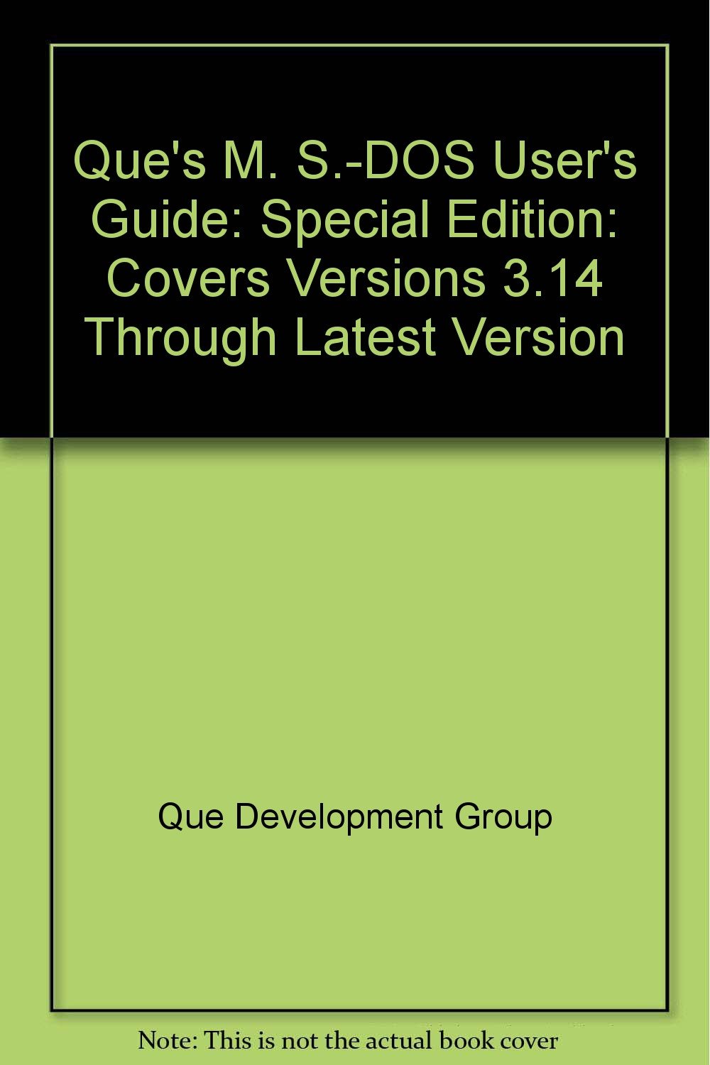 Que's MS-DOS 5 User's Guide