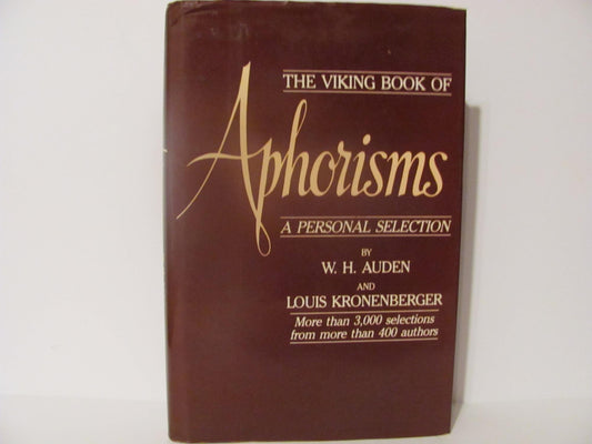 The Viking Book of Aphorisms, A personal Selection - 3697