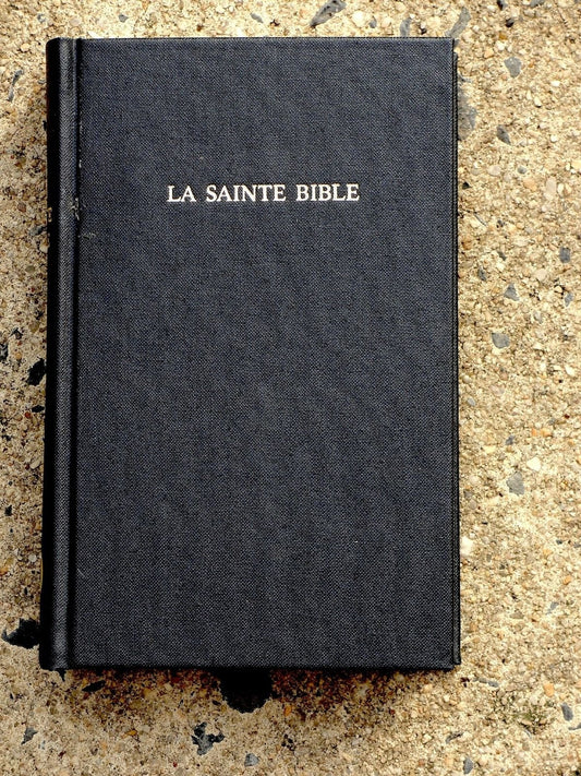 French Bible, Segond 1910 Black Hardcover, Handheld size Red Letter - 4425