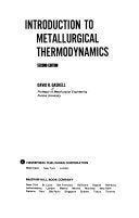 Introduction to Metallurgical Thermodynamics 2ED - 5653