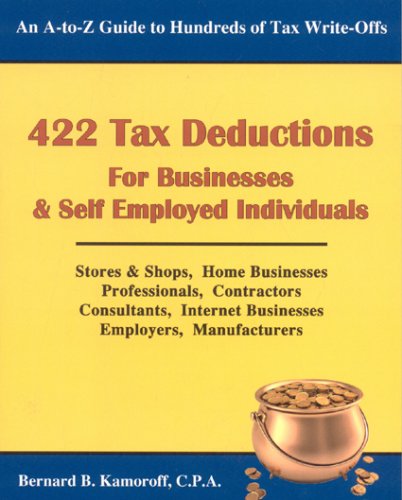 422 Tax Deductions for Businesses and Self Employed Individuals (422 TAX DEDUCTIONS FOR BUSINESSES & SELF-EMPLOYED INDIVIDUALS) - 4799
