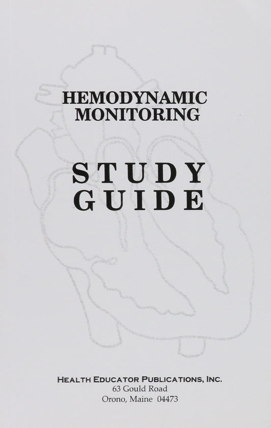 Hemodynamic Monitoring Study Guide (2004 - 2nd Ed) - 6426