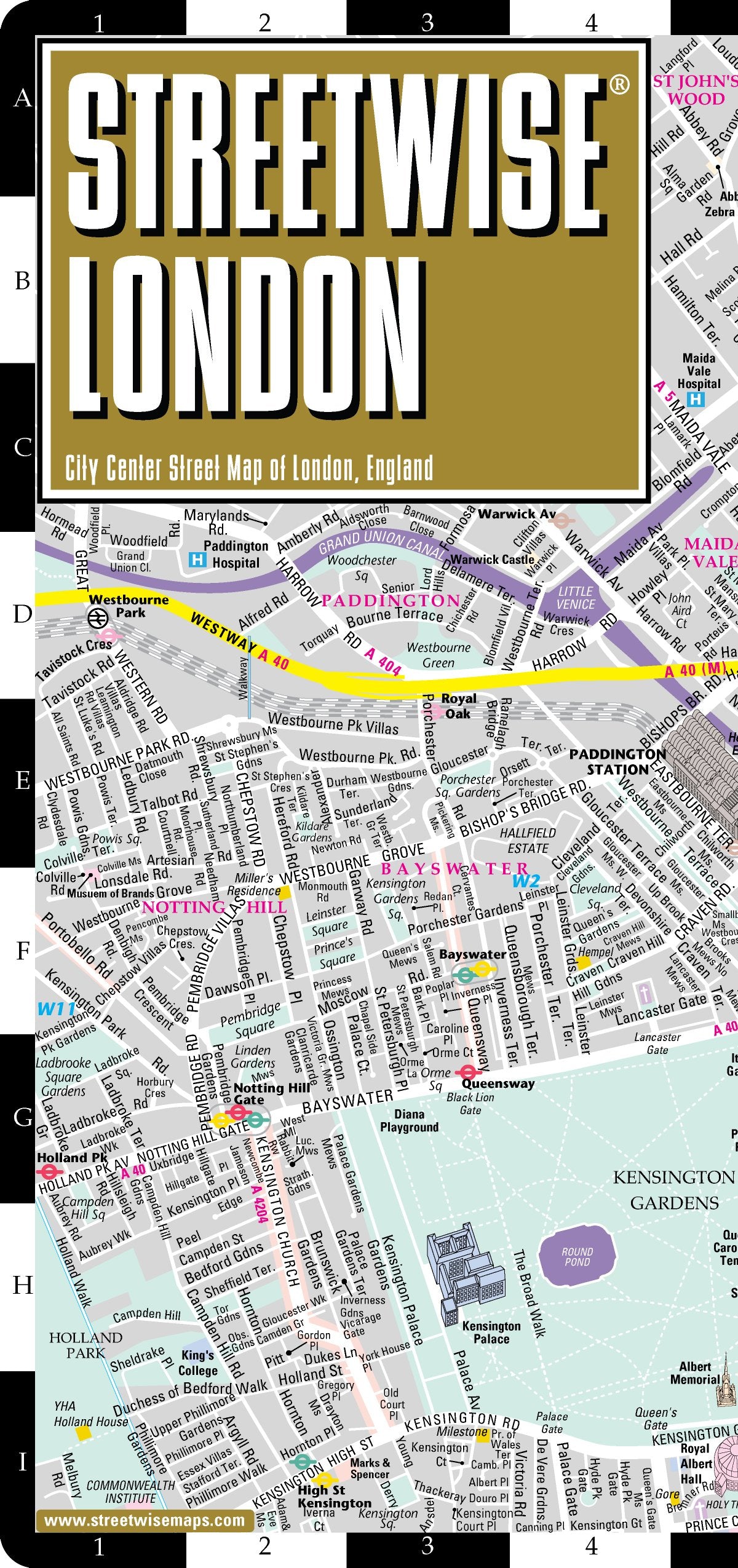 Streetwise London Map - Laminated City Center Street Map of London, England