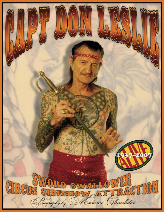 Captain Don Leslie-Sword Swallower-Circus Sideshow Attraction - 577