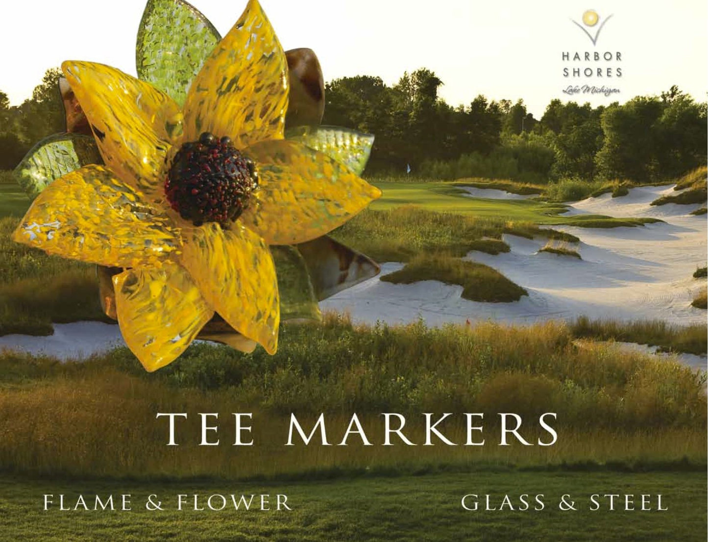 Tee Markers at Harbor Shores, Flame & Flower Glass & Steel
