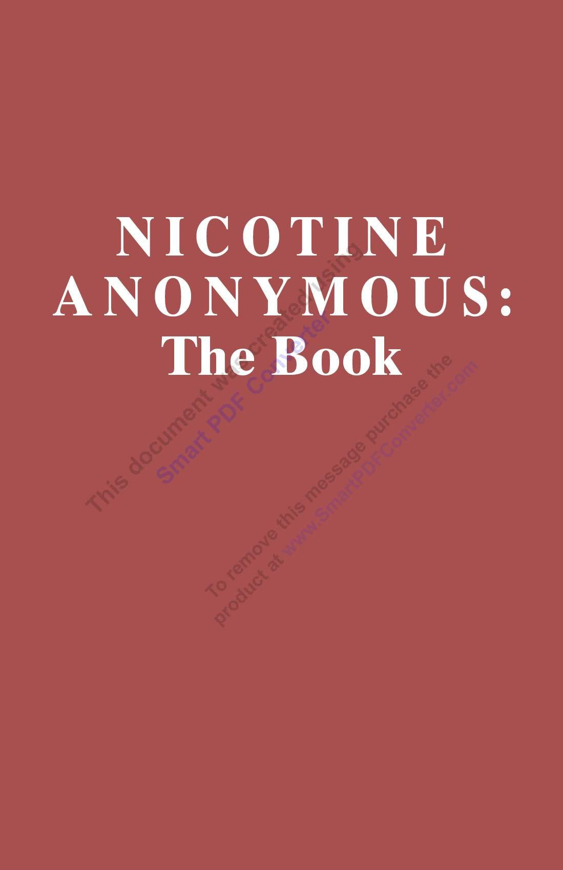 Nicotine Anonymous: The Book - Fifth Edition