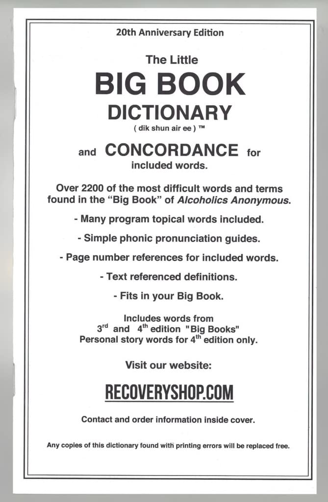 The Little BIG BOOK DICTIONARY and CONCORDANCE By Lyle P. Parkins 2015