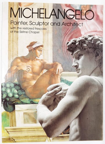 Michelangelo painter, sculptor and architect. With the restored frescoes of the Sistine Chapel